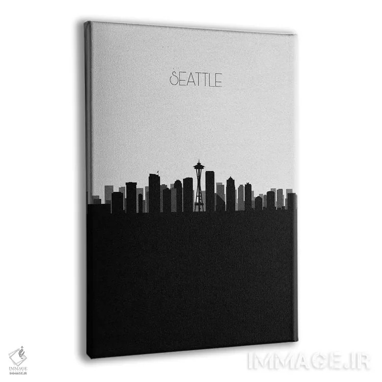 تابلو خط افق شهر سیاتل، واشینگتن اثر آیشه دنیز آکِرمان - نمای پرسپکتیو محصول