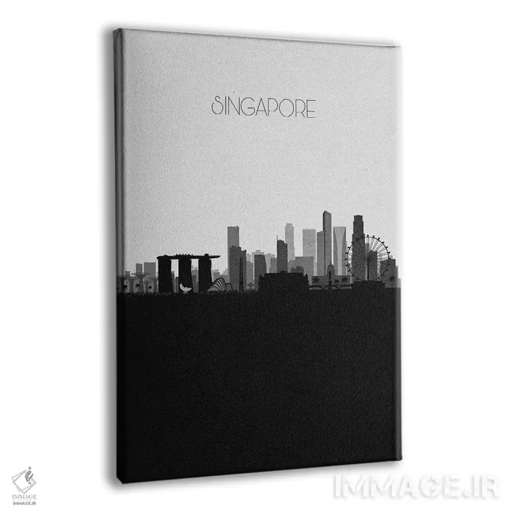 تابلو خط افق شهر سنگاپور اثر آیشه دنیز آکِرمان - نمای پرسپکتیو محصول