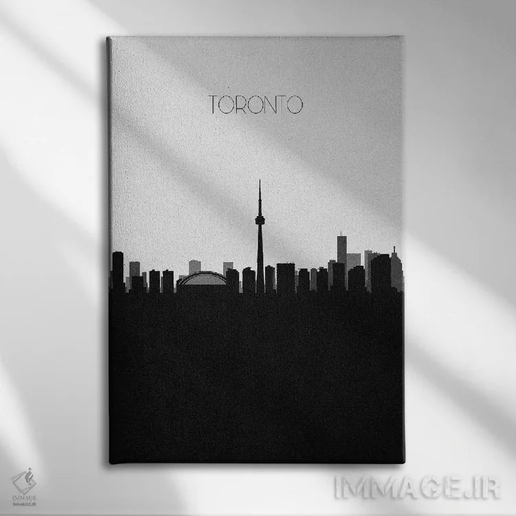 تابلو خط افق شهر تورنتو، کانادا اثر آیشه دنیز آکِرمان - نمای روبهرو روی دیوار