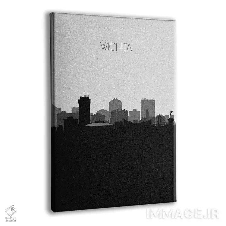 تابلو خط افق شهر ویچیتا، کانزاس اثر آیشه دنیز آکِرمان - نمای پرسپکتیو محصول