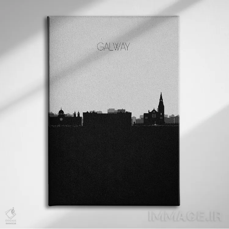 تابلو منظرهٔ افق گالوی، ایرلند (شهر) اثر آیشه دنیز آکِرمان - نمای روبهرو روی دیوار