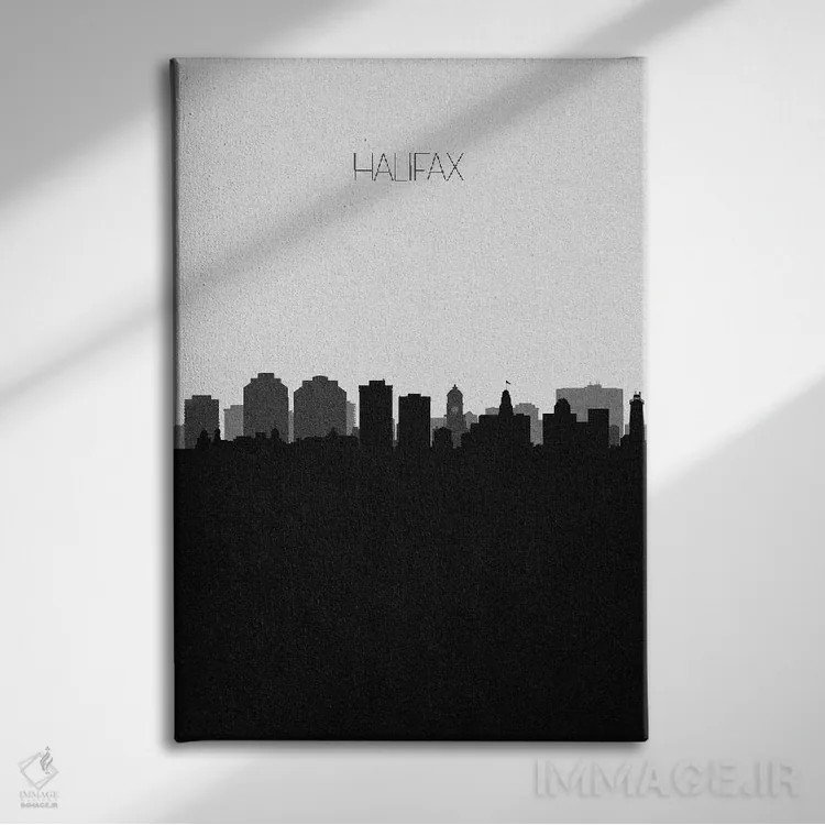 تابلو منظرهٔ افق هلیفکس، کانادا (شهر) اثر آیشه دنیز آکِرمان - نمای روبهرو روی دیوار