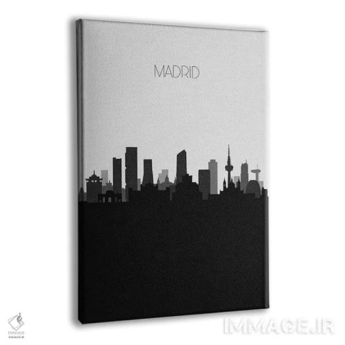 تابلو منظرهٔ افق مادرید، اسپانیا (شهر) اثر آیشه دنیز آکِرمان - نمای پرسپکتیو محصول