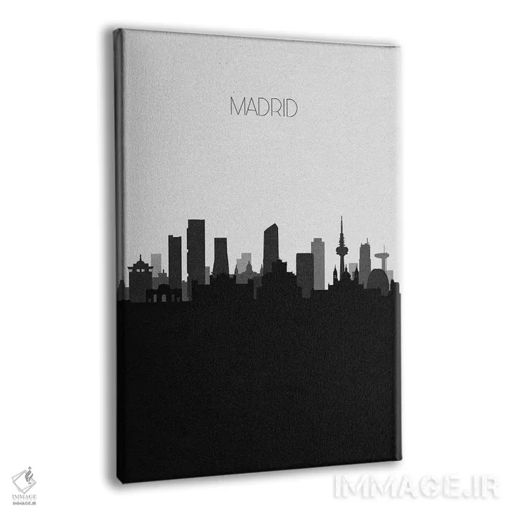 تابلو منظرهٔ افق مادرید، اسپانیا (شهر) اثر آیشه دنیز آکِرمان - نمای پرسپکتیو محصول