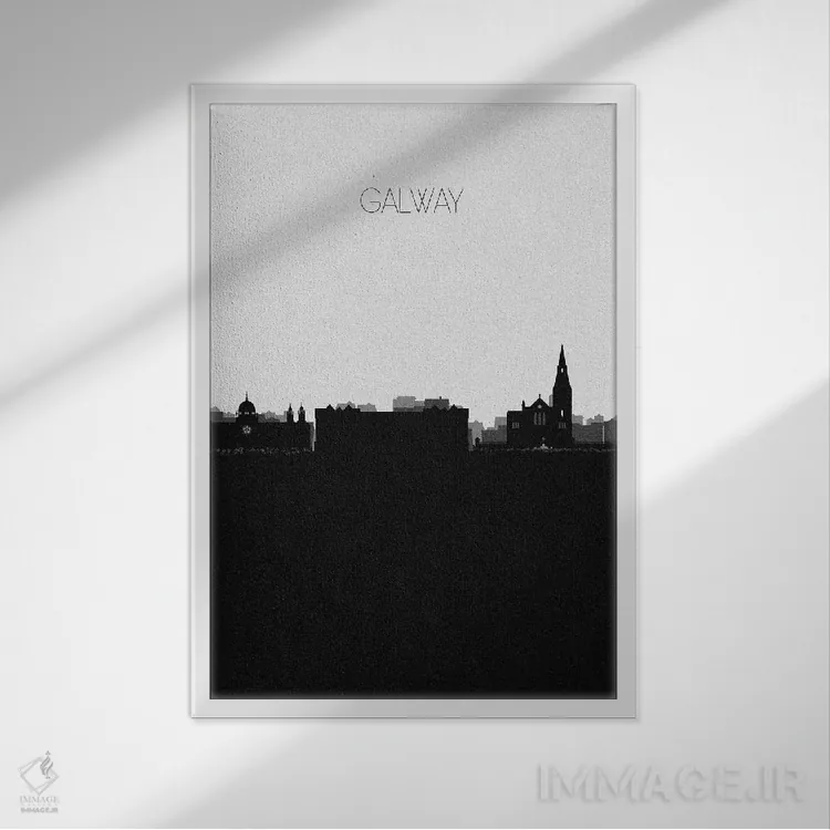 تابلو منظرهٔ افق گالوی، ایرلند (شهر) اثر آیشه دنیز آکِرمان - نمای قابدار سفید