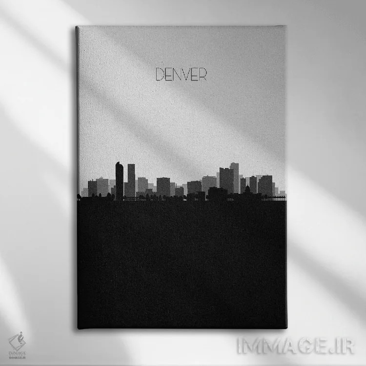 تابلو منظرهٔ افق دنور اثر آیشه دنیز آکِرمان - نمای روبهرو روی دیوار