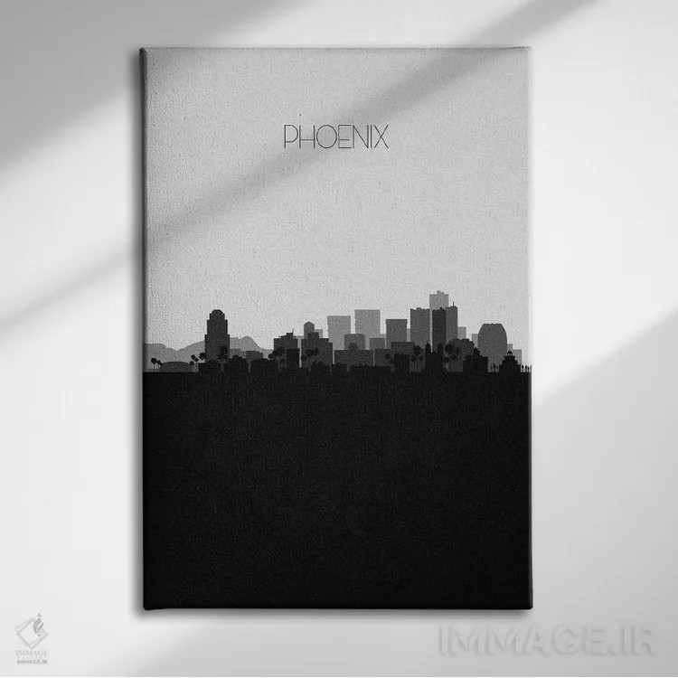 تابلو منظرهٔ افق فونیکس اثر آیشه دنیز آکِرمان - نمای روبهرو روی دیوار