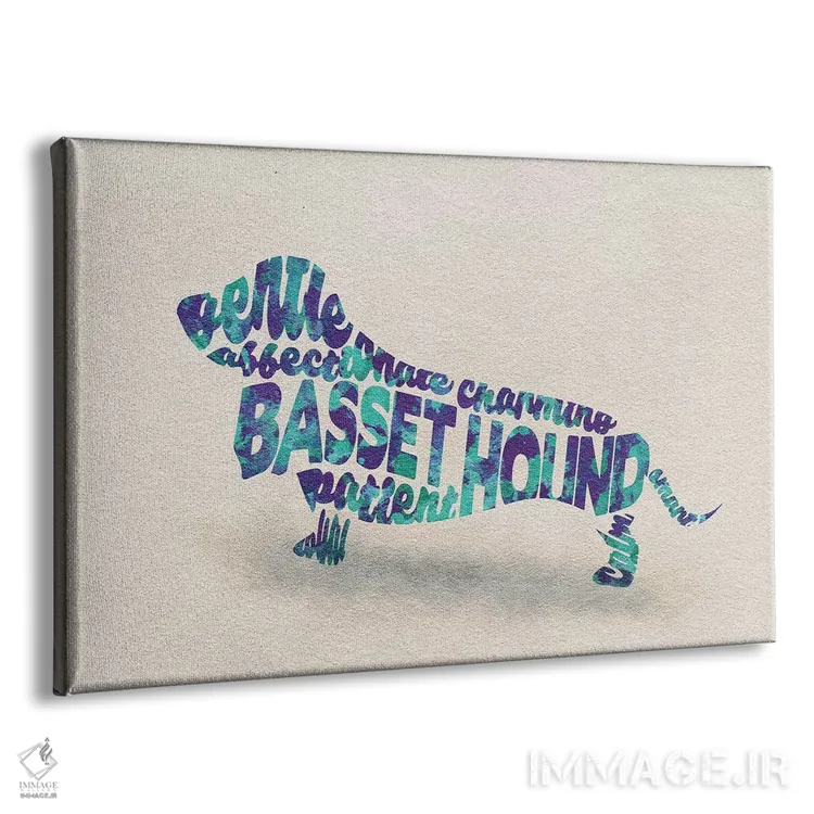تابلو سگ باست هاند (نژاد سگ) اثر آیشه دنیز آکِرمان - نمای پرسپکتیو محصول