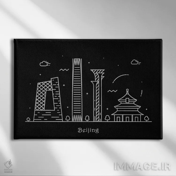 تابلو پکن اثر آیشه دنیز آکِرمان - نمای روبهرو روی دیوار