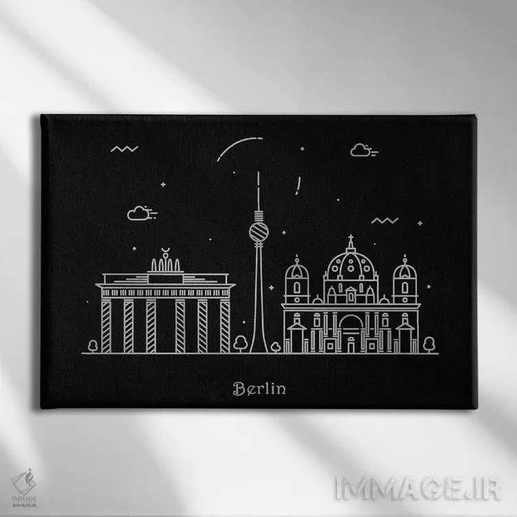 تابلو برلین اثر آیشه دنیز آکِرمان - نمای روبهرو روی دیوار