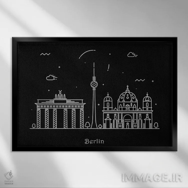 تابلو برلین اثر آیشه دنیز آکِرمان - نمای قابدار مشکی