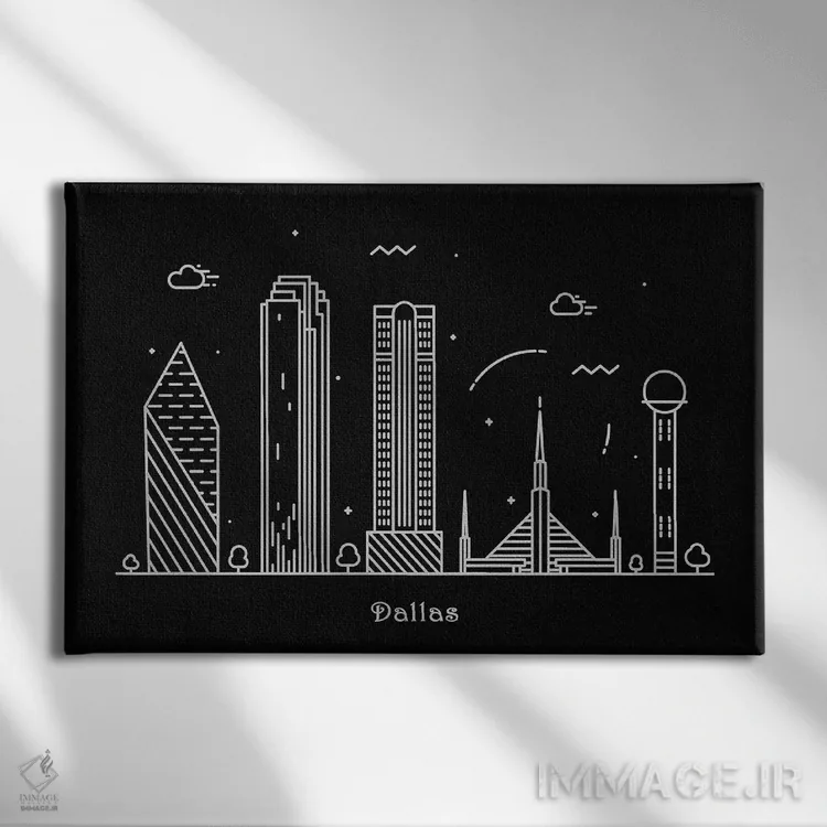 تابلو دالاس اثر آیشه دنیز آکِرمان - نمای روبهرو روی دیوار