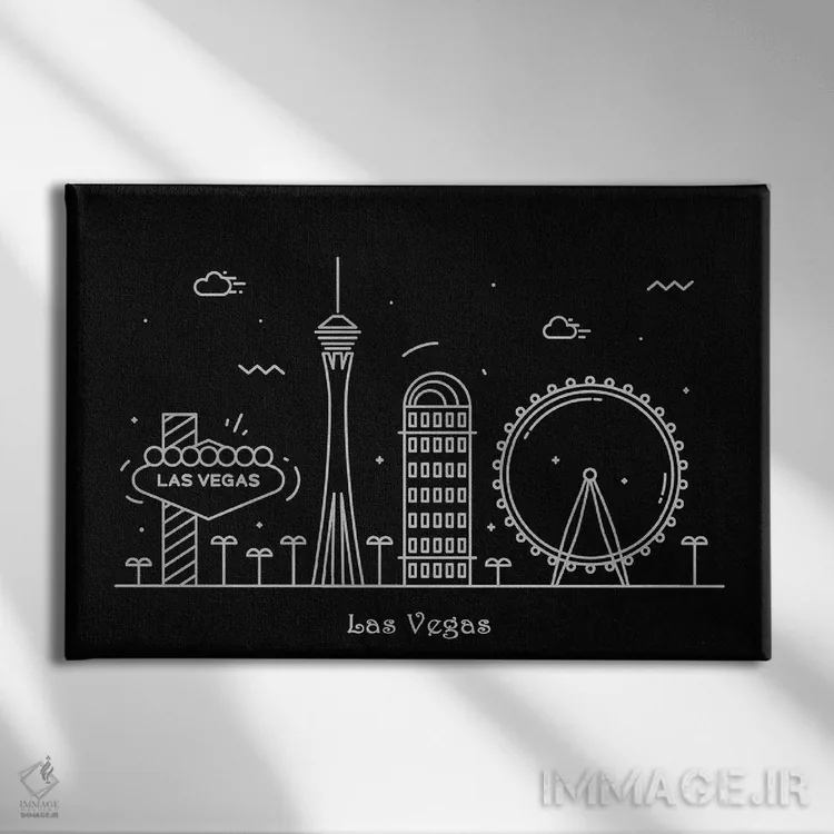 تابلو لاس وگاس اثر آیشه دنیز آکِرمان - نمای روبهرو روی دیوار
