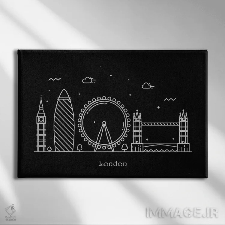 تابلو لندن اثر آیشه دنیز آکِرمان - نمای روبهرو روی دیوار