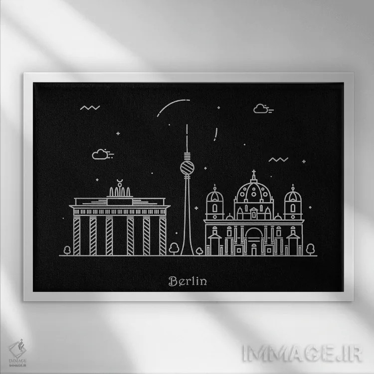 تابلو برلین اثر آیشه دنیز آکِرمان - نمای قابدار سفید