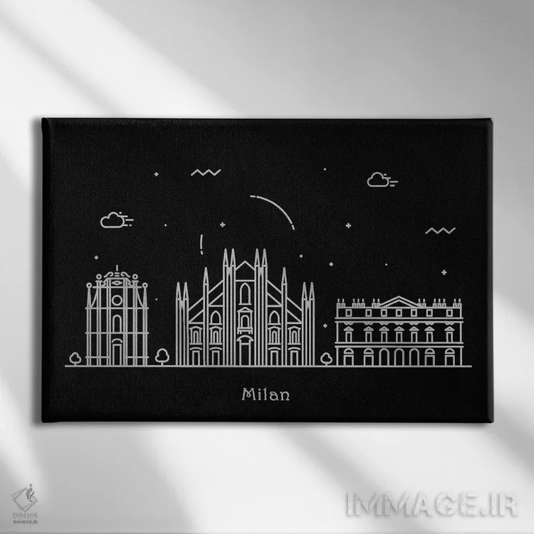 تابلو میلان اثر آیشه دنیز آکِرمان - نمای روبهرو روی دیوار