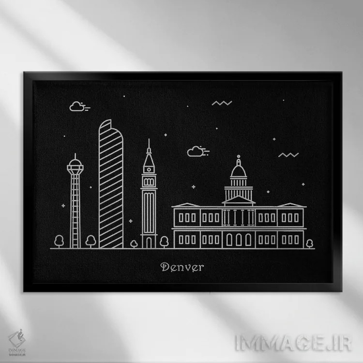 تابلو دنور اثر آیشه دنیز آکِرمان - نمای قابدار مشکی