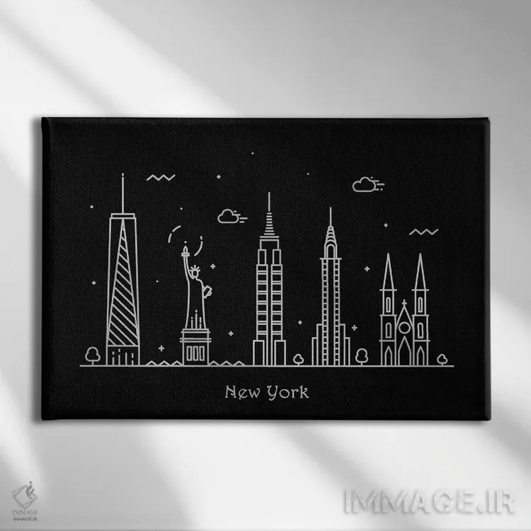 تابلو نیویورک اثر آیشه دنیز آکِرمان - نمای روبهرو روی دیوار