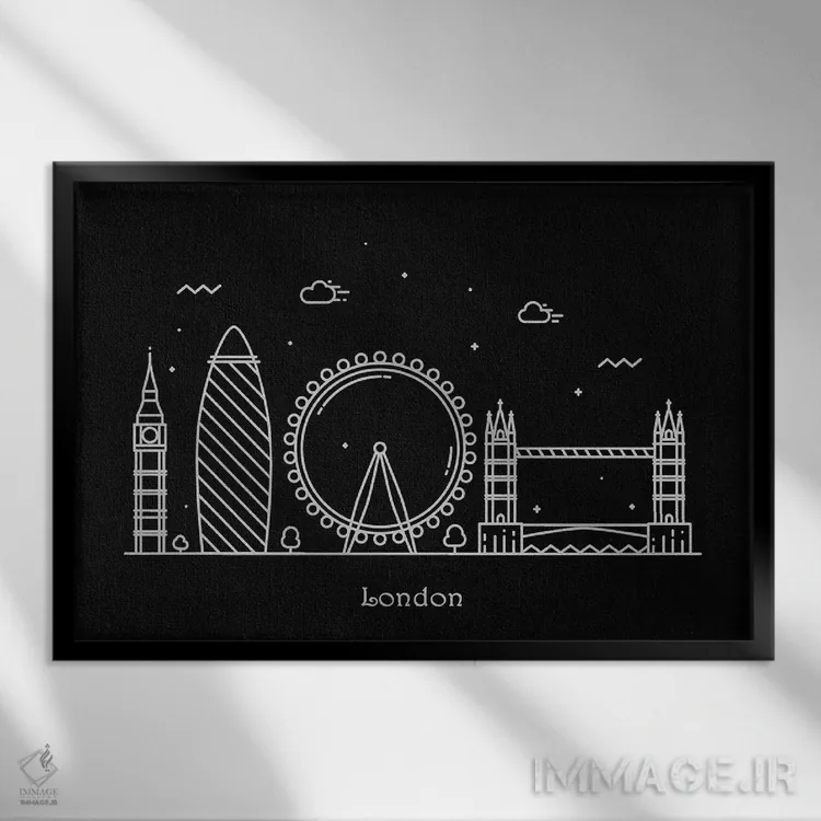 تابلو لندن اثر آیشه دنیز آکِرمان - نمای قابدار مشکی