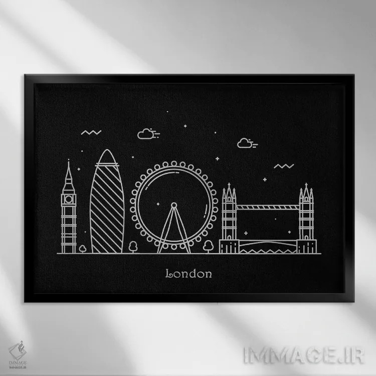 تابلو لندن اثر آیشه دنیز آکِرمان - نمای قابدار مشکی