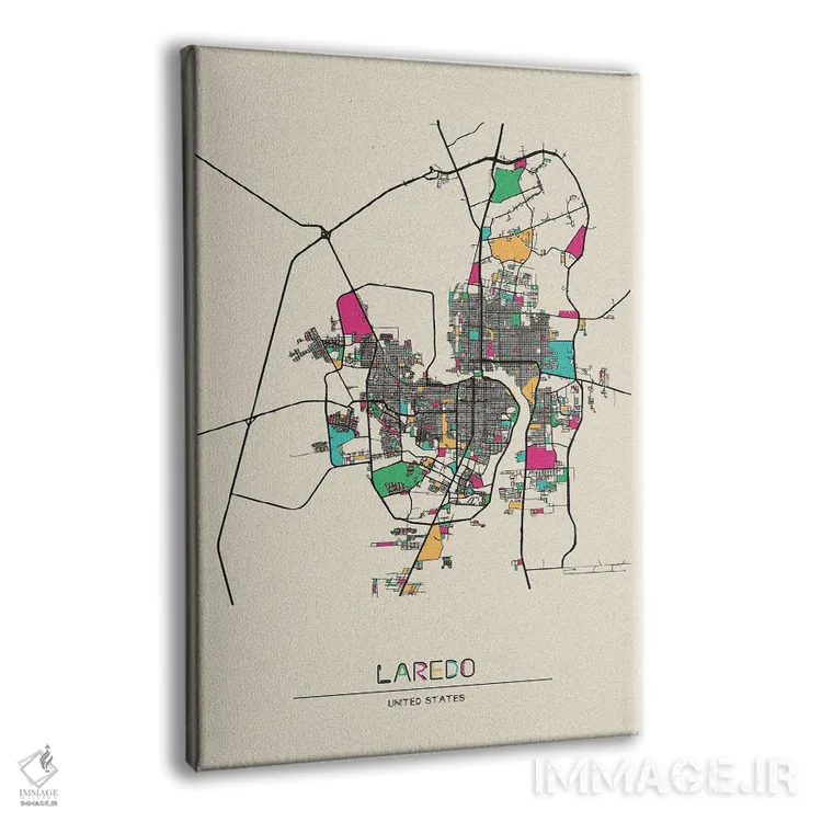 تابلو نقشهٔ لاردو، تگزاس اثر آیشه دنیز آکِرمان - نمای پرسپکتیو محصول
