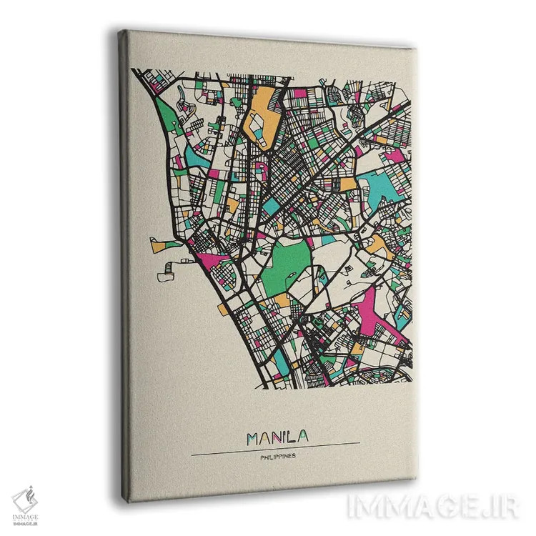 تابلو نقشهٔ مانیل، فیلیپین اثر آیشه دنیز آکِرمان - نمای پرسپکتیو محصول