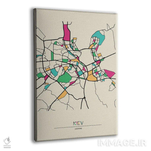 تابلو نقشهٔ کیف، اوکراین اثر آیشه دنیز آکِرمان - نمای پرسپکتیو محصول