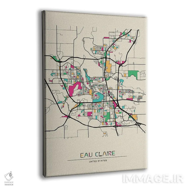 تابلو نقشهٔ او کلر، ویسکانسین اثر آیشه دنیز آکِرمان - نمای پرسپکتیو محصول