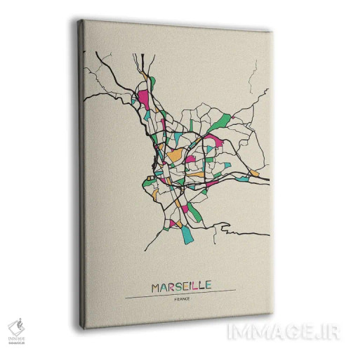تابلو نقشهٔ مارسی، فرانسه اثر آیشه دنیز آکِرمان - نمای پرسپکتیو محصول
