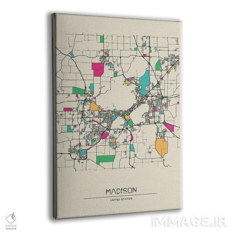 تابلو نقشهٔ مدیسون، ویسکانسین اثر آیشه دنیز آکِرمان - نمای پرسپکتیو محصول
