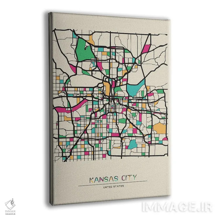 تابلو نقشهٔ کانزاسسیتی، میزوری اثر آیشه دنیز آکِرمان - نمای پرسپکتیو محصول