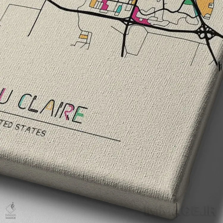 تابلو نقشهٔ او کلر، ویسکانسین اثر آیشه دنیز آکِرمان - نمای نزدیک بافت بوم