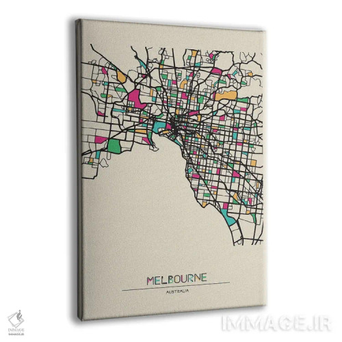 تابلو نقشهٔ ملبورن، استرالیا اثر آیشه دنیز آکِرمان - نمای پرسپکتیو محصول