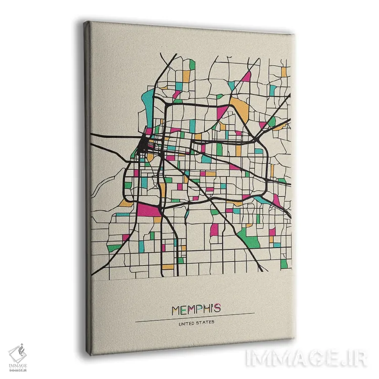 تابلو نقشهٔ ممفیس، تنسی اثر آیشه دنیز آکِرمان - نمای پرسپکتیو محصول