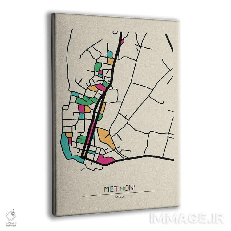 تابلو نقشهٔ متونی، یونان اثر آیشه دنیز آکِرمان - نمای پرسپکتیو محصول
