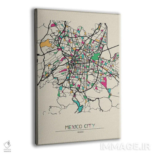 تابلو نقشهٔ مکزیکوسیتی اثر آیشه دنیز آکِرمان - نمای پرسپکتیو محصول