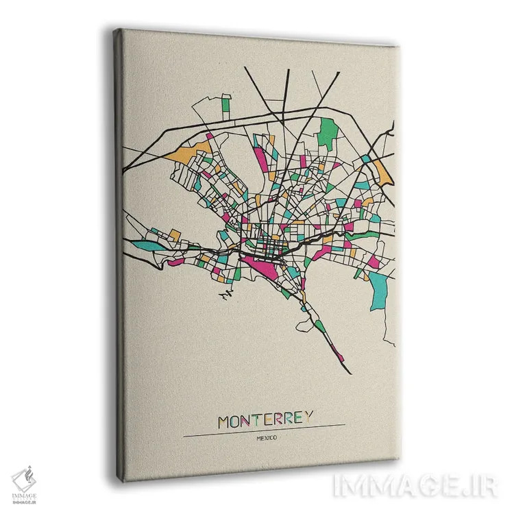 تابلو نقشهٔ مونتری، مکزیک اثر آیشه دنیز آکِرمان - نمای پرسپکتیو محصول