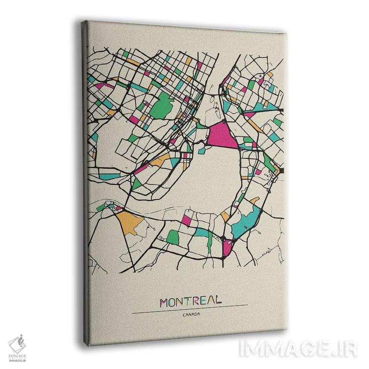 تابلو نقشهٔ مونترال، کانادا اثر آیشه دنیز آکِرمان - نمای پرسپکتیو محصول