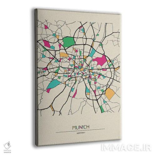 تابلو نقشهٔ مونیخ، آلمان اثر آیشه دنیز آکِرمان - نمای پرسپکتیو محصول