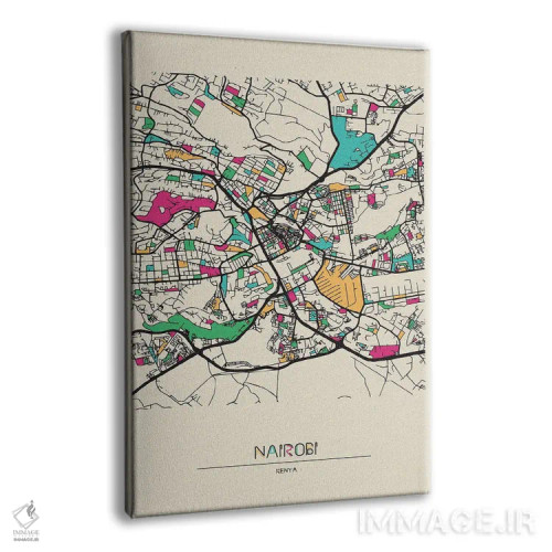 تابلو نقشهٔ نایروبی، کنیا اثر آیشه دنیز آکِرمان - نمای پرسپکتیو محصول