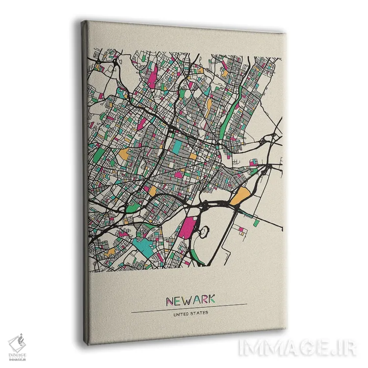 تابلو نقشهٔ نیوآرک، نیوجرسی اثر آیشه دنیز آکِرمان - نمای پرسپکتیو محصول