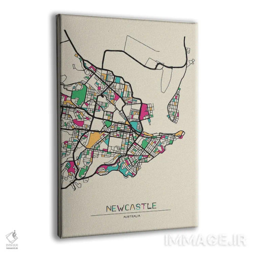 تابلو نقشهٔ نیوکاسل، استرالیا اثر آیشه دنیز آکِرمان - نمای پرسپکتیو محصول
