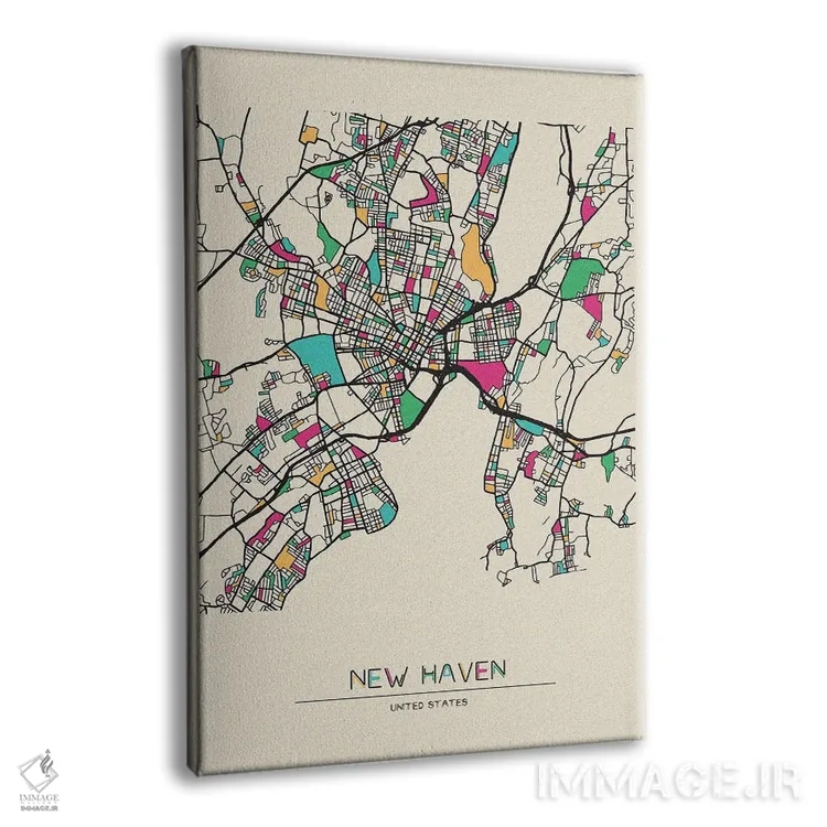 تابلو نقشهٔ نیوهِیون، کنتیکت اثر آیشه دنیز آکِرمان - نمای پرسپکتیو محصول