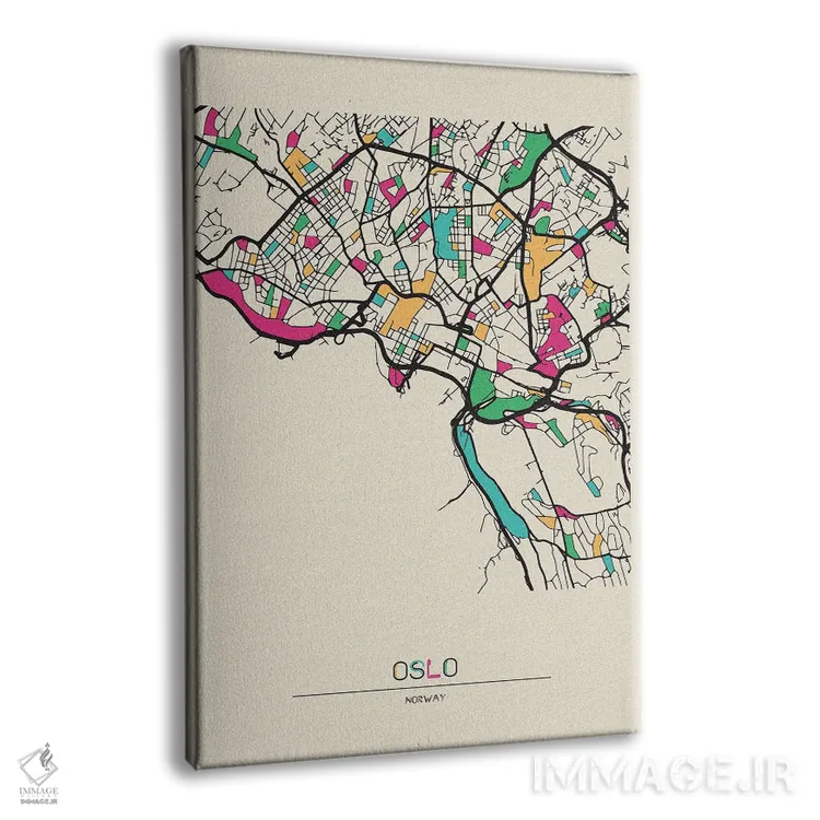 تابلو نقشهٔ اسلو، نروژ اثر آیشه دنیز آکِرمان - نمای پرسپکتیو محصول