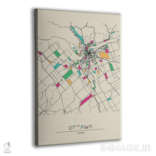 تابلو نقشهٔ اتاوا، کانادا اثر آیشه دنیز آکِرمان - نمای پرسپکتیو محصول