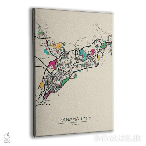 تابلو نقشهٔ پاناماسیتی (پایتخت پاناما) اثر آیشه دنیز آکِرمان - نمای پرسپکتیو محصول
