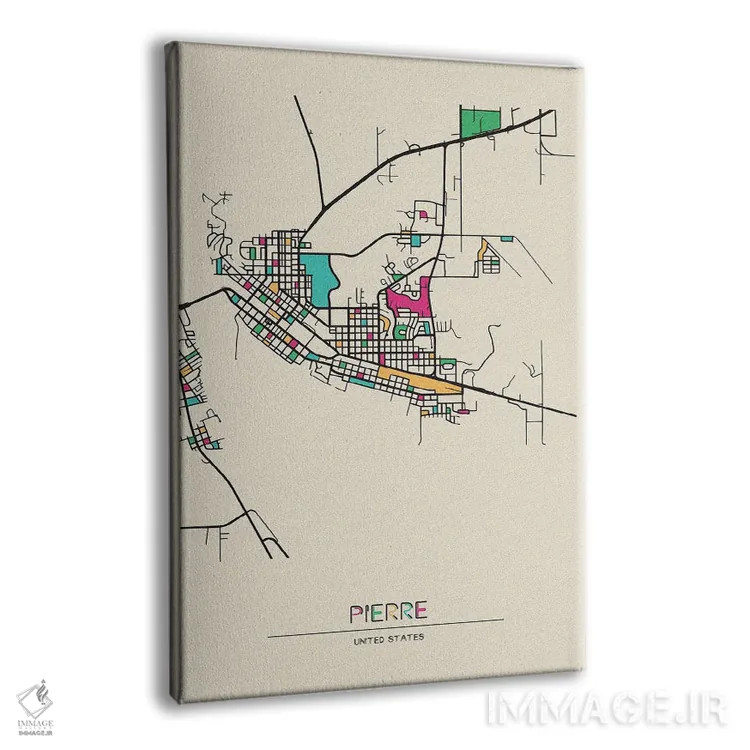 تابلو نقشهٔ پیر، داکوتای جنوبی اثر آیشه دنیز آکِرمان - نمای پرسپکتیو محصول