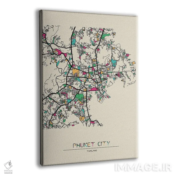 تابلو نقشهٔ پوکت، تایلند اثر آیشه دنیز آکِرمان - نمای پرسپکتیو محصول