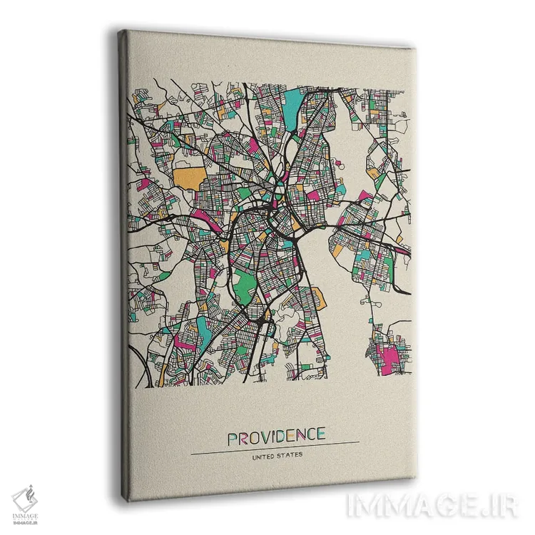 تابلو نقشهٔ پراویدنس، رود آیلند اثر آیشه دنیز آکِرمان - نمای پرسپکتیو محصول