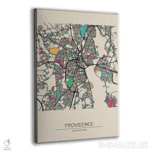 تابلو نقشهٔ پراویدنس، رود آیلند اثر آیشه دنیز آکِرمان - نمای پرسپکتیو محصول